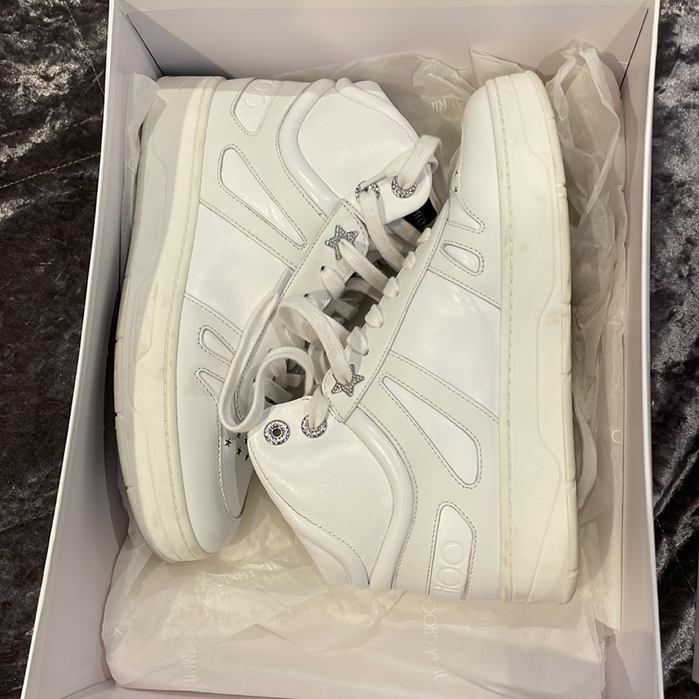 Jimmy Choo white sneakers size 38